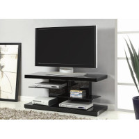 Coaster Furniture 700840 2-shelf TV Console Glossy Black